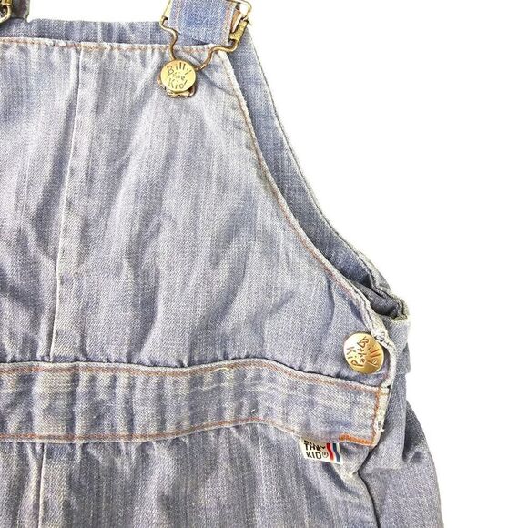 Vintage Billy The Kid Denim Overalls Shortalls SZ 4T - Picture 3 of 7